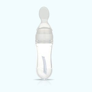 Infant Kids Spoon Baby Feeding Silica Gel Feeding Bottle With Spoon Food Supplement Rice Cereal Bottle Nipple Pacifier