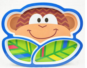 1pcs Sozzy Creative Children's Plate Cartoon Animal Service Plate Appetizer Platter Cute Dishes Baby Sub-grid Eat Tray