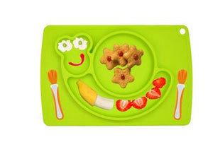 1pcs Sozzy Cute Silicone one-piece Eat Mat Plate Frame Side Dish Box Plates Dinnerware Food Bowl Baby Feeding Tableware