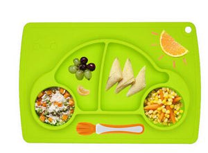 1pcs Sozzy Cute Silicone one-piece Eat Mat Plate Frame Side Dish Box Plates Dinnerware Food Bowl Baby Feeding Tableware