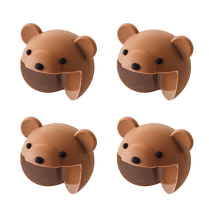 4pcs/lot Cute Cartoon Baby Safety Furniture Corner Guards Soft Child Baby Safety Silicone Table Desk Corner Protector Edge Cover