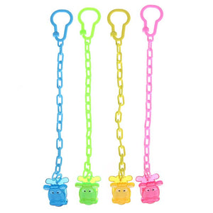 Baby Pacifiers Cartoon Sheep Baby Kids Chain Clip Holders Dummy Pacifier Nipple Strap Random Colors