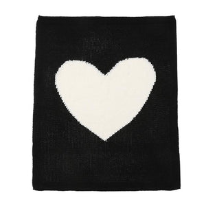 Baby Blanket Toddler Kids Cute Heart Shape Yarn Knitting Blanket Soft Bedding Quilt Newborn Swaddling Wrap 78 X 100cm