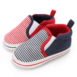 Baby Cute Canves Shoes Baby Toddler Cute Crib Patch Shoes Slip On Comfort Cotton Shoes Loafers Soft Prewalker Anti-Slip Shoes