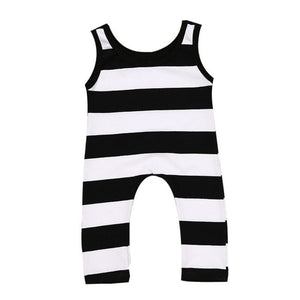 2017 Promotion Special Offer O-neck Newborn Infant Baby Boy Girl Cotton Sleeveless Striped Romper Jumpsuit Kids Clothes Outfit