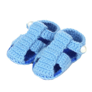 Cute Baby Girls Boys Crib Crochet Handmade Knit Sock Infant Shoes Yellow,Green,Blue Woolen shoes for kids children footwear