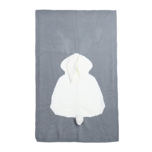 Baby Cute Rabbit Blanket Soft Warm Wool Swaddle Cute Absorbent Kids Bath Towel Infant Bedding Blanket