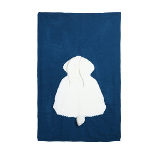 Baby Cute Rabbit Blanket Soft Warm Wool Swaddle Cute Absorbent Kids Bath Towel Infant Bedding Blanket