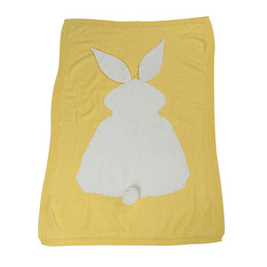 Baby Cute Rabbit Blanket Soft Warm Wool Swaddle Cute Absorbent Kids Bath Towel Infant Bedding Blanket