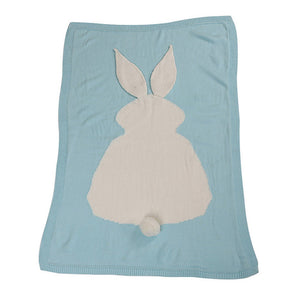 Baby Cute Rabbit Blanket Soft Warm Wool Swaddle Cute Absorbent Kids Bath Towel Infant Bedding Blanket