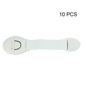 10pcs/lot Cabinet Door Drawers Refrigerator Toilet Lengthened Bendy Safety Plastic Locks for Child Kid Baby Safety