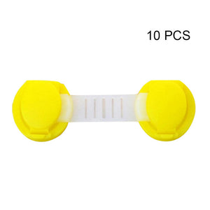 10pcs/lot Cabinet Door Drawers Refrigerator Toilet Lengthened Bendy Safety Plastic Locks for Child Kid Baby Safety