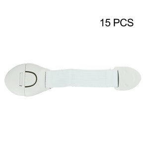 15pcs/Lot Drawer Door Cabinet Cupboard Toilet Safety Locks Baby Kids Safety Care Plastic Locks Straps Infant Baby Protection