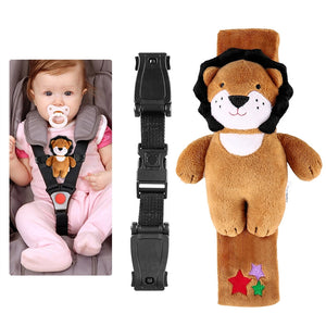 YEAHIBABY Baby Seat Lock Safety Harness Belt Locking Buckle with A Plush Lion Cover for Child Car Chair Stroller Pram Pushchair