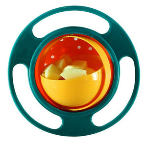 1 PC Baby Kid Boy Girl Gyro Feeding Toy Bowl Dishes Spill-Proof Universal 360 Rotate Technology Funny Gifts