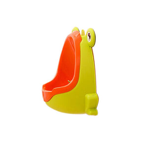 Frog Shaped Boys Potty Training Urinal with Whirling Target