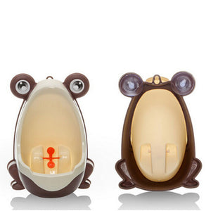 Frog Shaped Boys Potty Training Urinal with Whirling Target