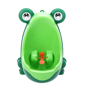 Frog Shaped Boys Potty Training Urinal with Whirling Target