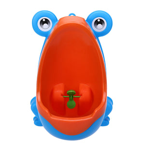 Frog Shaped Boys Potty Training Urinal with Whirling Target