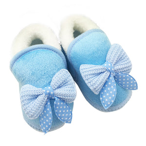 Toddler Infant Newborn Baby Bowknot Shoes Soft Sole Boots Prewalker Warm Shoes