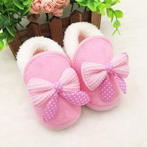 Toddler Infant Newborn Baby Bowknot Shoes Soft Sole Boots Prewalker Warm Shoes