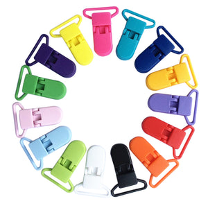 10Pcs Plastic Baby Pacifier Clip Holder Soother Mam Dummy Clips 20mm Chain Pacifiers Clip for Baby Chupeta