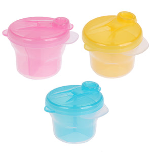 2pcs Baby Food Container Box Portable 3 Grids Milk Powder Dispenser Baby Kids Travel Feeding Feeder Bottle