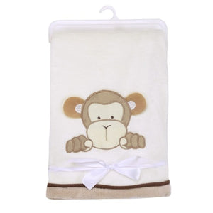 Cartoon Baby Blanket Coral Fleece Swaddle Stroller Wrap for Newborns Baby Bedding Blankets Towels Winter Warm