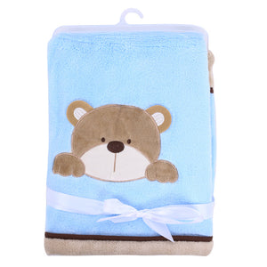 Cartoon Baby Blanket Coral Fleece Swaddle Stroller Wrap for Newborns Baby Bedding Blankets Towels Winter Warm