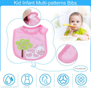 100% Brand New Baby Infant Boy Girl Waterproof Cute Multi Cartoon Patterns Bibs For Feeding