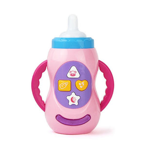 Multicolor Geometric Shape Baby Kids Children Safe Sound Music Light Milk Bottle Learning Musical Feeding Tool Educational Baby Bottle Toys