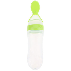 90ml Baby Feeding Bottle Spoon Silicone Feeding Bottles With Spoon Food Supplement Rice Cereal Bottle for Baby Care Products