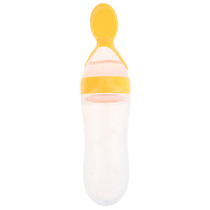 90ml Baby Feeding Bottle Spoon Silicone Feeding Bottles With Spoon Food Supplement Rice Cereal Bottle for Baby Care Products