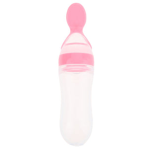 90ml Baby Feeding Bottle Spoon Silicone Feeding Bottles With Spoon Food Supplement Rice Cereal Bottle for Baby Care Products