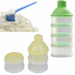 Creative Portable Cute Infant Kids Three Layers Storage Plastic Transparent Milk Powder Box Baby Food Container