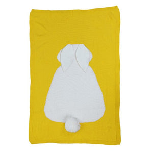 Baby Blankets Cartoon Cute Rabbit Blanket Crochet Soft Warm Swaddle Wrap Newborn Infant Kids Cotton Line Bedding Cover