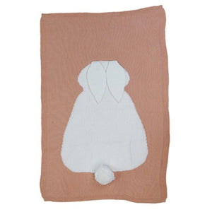 Baby Blankets Cartoon Cute Rabbit Blanket Crochet Soft Warm Swaddle Wrap Newborn Infant Kids Cotton Line Bedding Cover